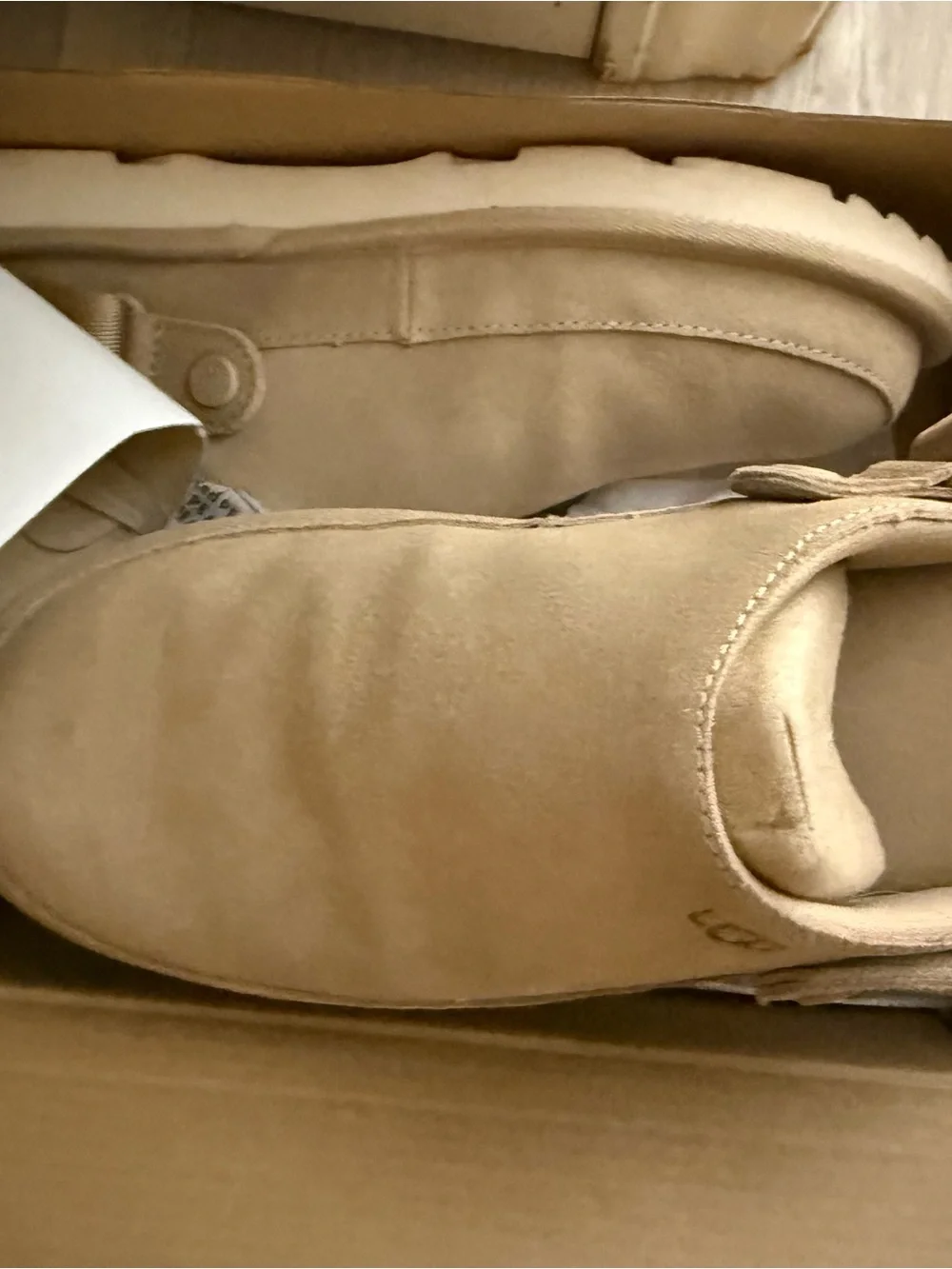 UGG Kids Tan Slip-On Suede Clog